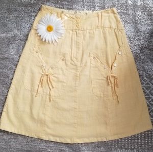Soundgirl butter yellow A-line skirt sz 4